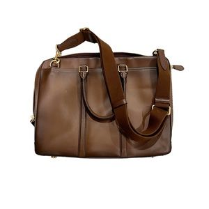 Coach Metropolitan Slim Brief - Saddle/Brass